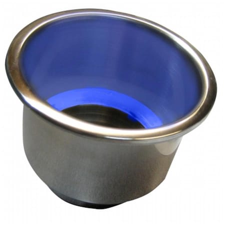 Newalthlete Flush Mount Cup Holder With Blue Led Light - Stainless Steel NE2560562